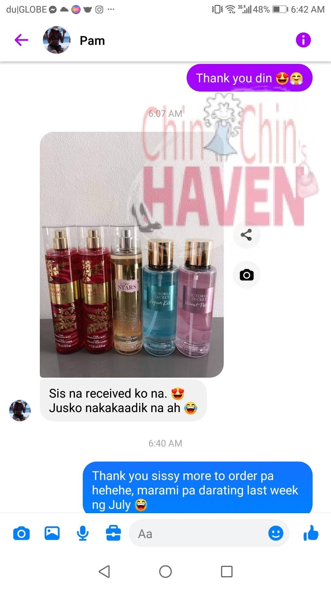 Customer feedback from Facebook Messenger (2 of 14)